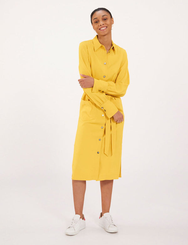 Ines De La Fressange Robe Chemise Rosabella Ocre