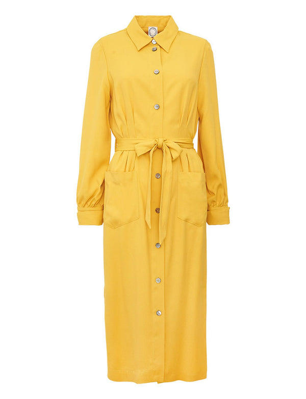 ines de la fressange Robe chemise Rosabella ocre