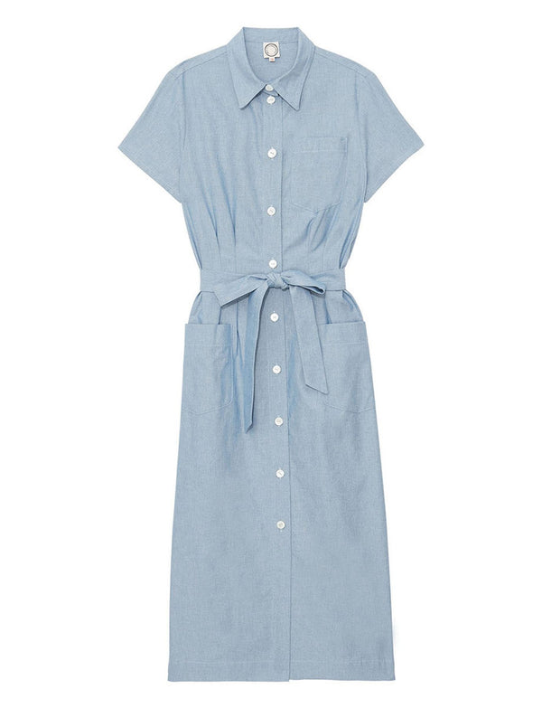 ines de la fressange Robe Ethel droite bleue