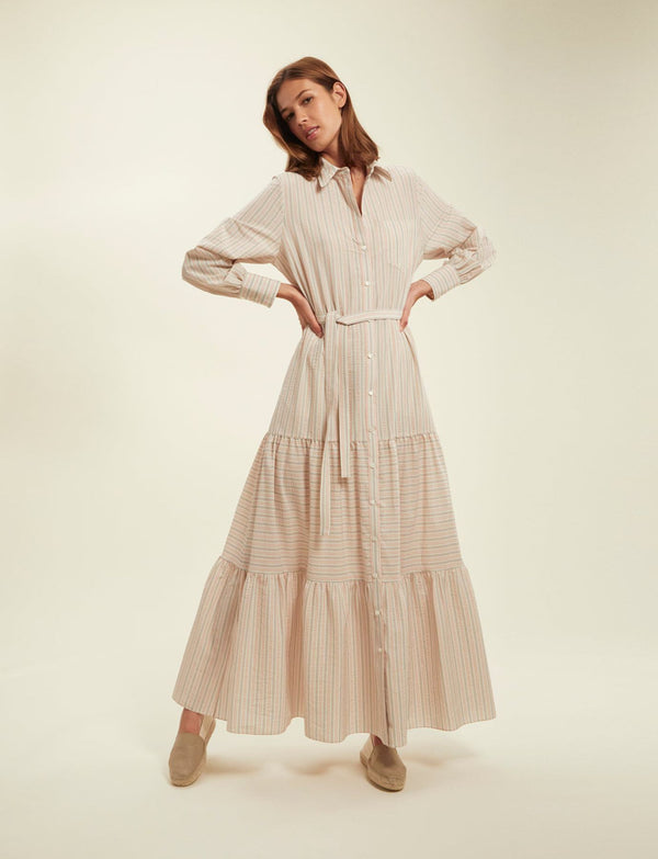 Ines De La Fressange Robe Léna écru à Rayures