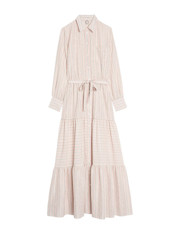 ines de la fressange Robe Léna écru à rayures