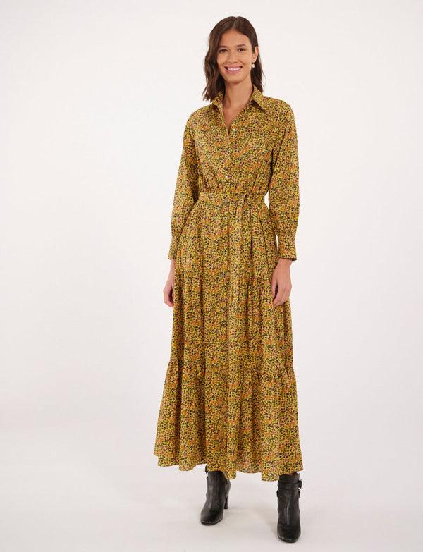 Ines De La Fressange Robe Léna Jaune à Fleurs