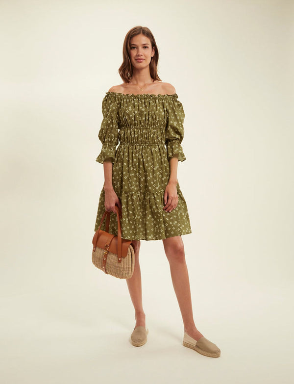 Ines De La Fressange Robe Palmina Lucky Kaki