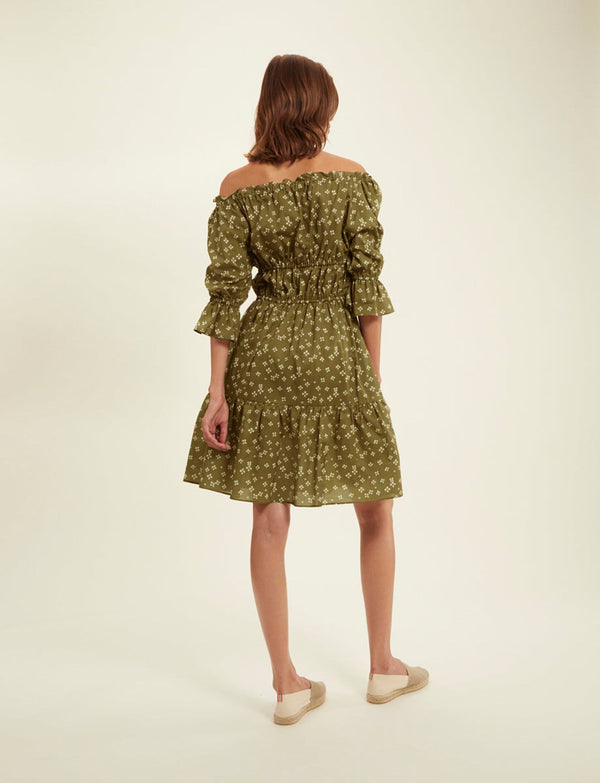 Ines De La Fressange Robe Palmina Lucky Kaki