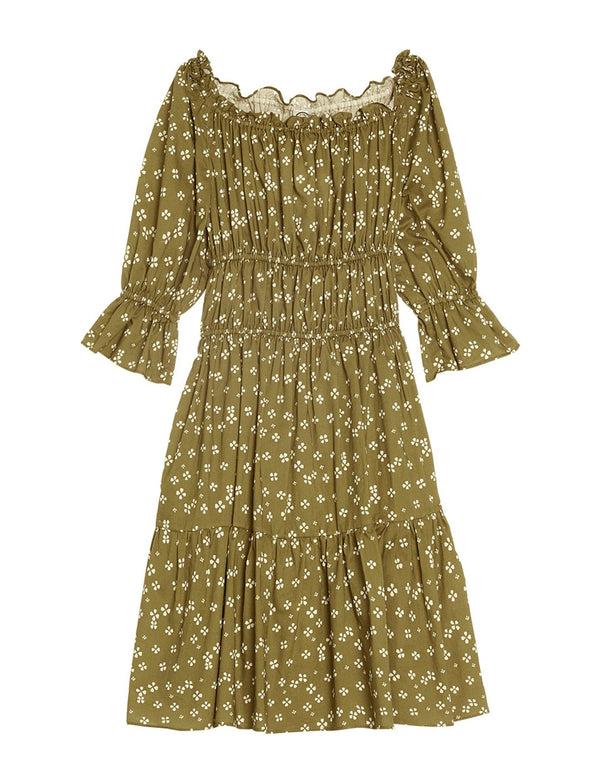 ines de la fressange Robe Palmina Lucky kaki