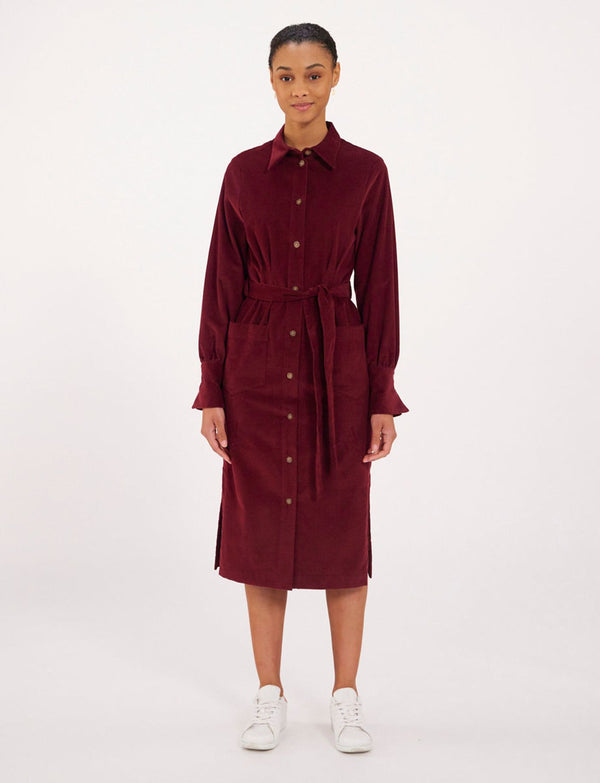 Ines De La Fressange Robe Rosabella Prune Velours