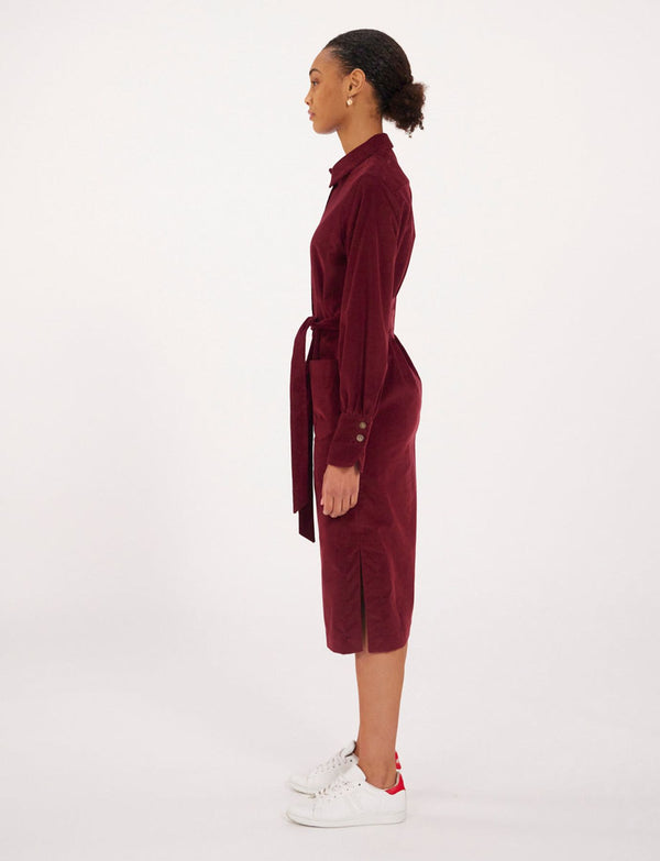 Ines De La Fressange Robe Rosabella Prune Velours