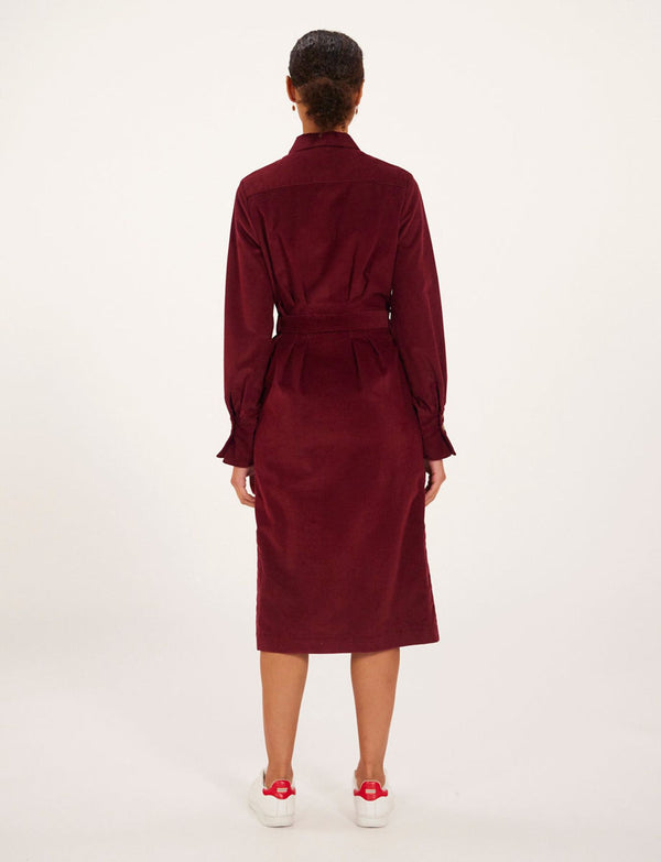 Ines De La Fressange Robe Rosabella Prune Velours