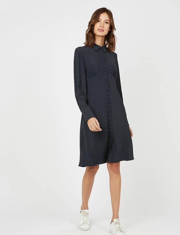 Ines De La Fressange Robe Thaïs Bleu Nuit