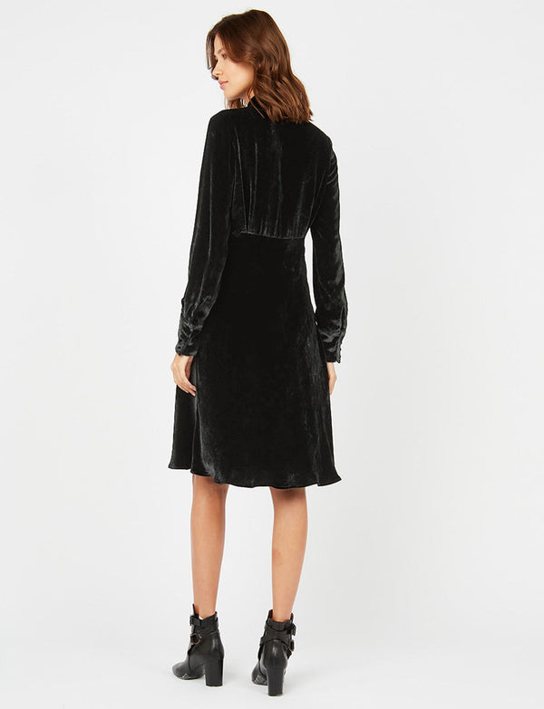 Ines De La Fressange Robe Thaïs Velours Noir