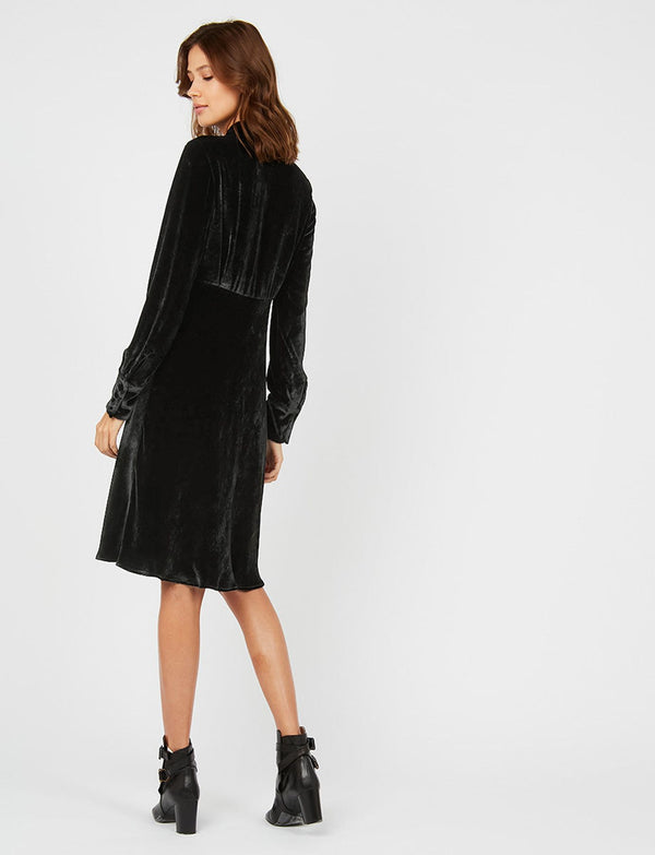 Ines De La Fressange Robe Thaïs Velours Noir