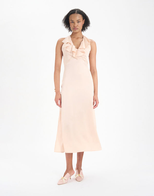 Ines De La Fressange Robe Victorine Rose Pâle
