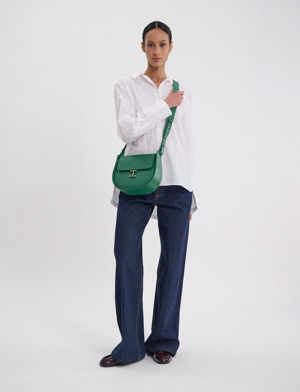Ines De La Fressange Sac Senda Cuir Vert