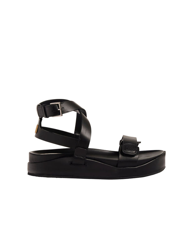 ines de la fressange Sandale à plateforme noire