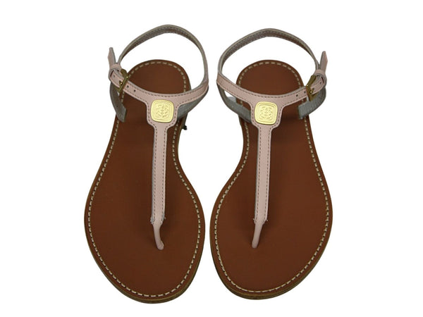 Ines De La Fressange Sandales Plates Cuir Nude