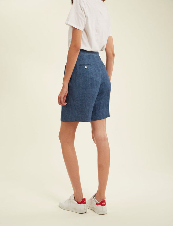 Ines De La Fressange Short Prune Bleu Denim