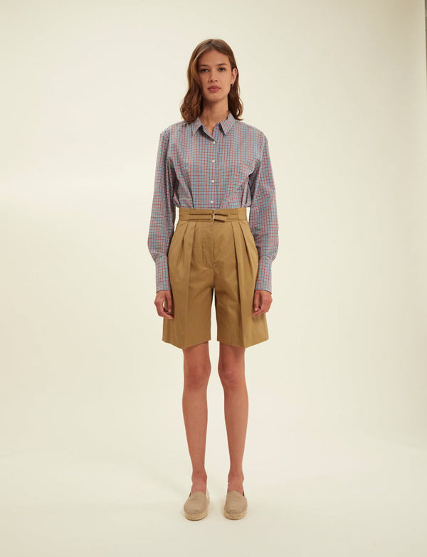 Ines De La Fressange Short Prune Kaki