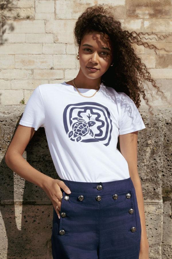 Ines De La Fressange T-shirt Laora Coton Bio Blanc