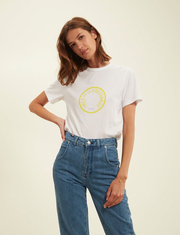 Ines De La Fressange T-shirt Oscar Logo Jaune