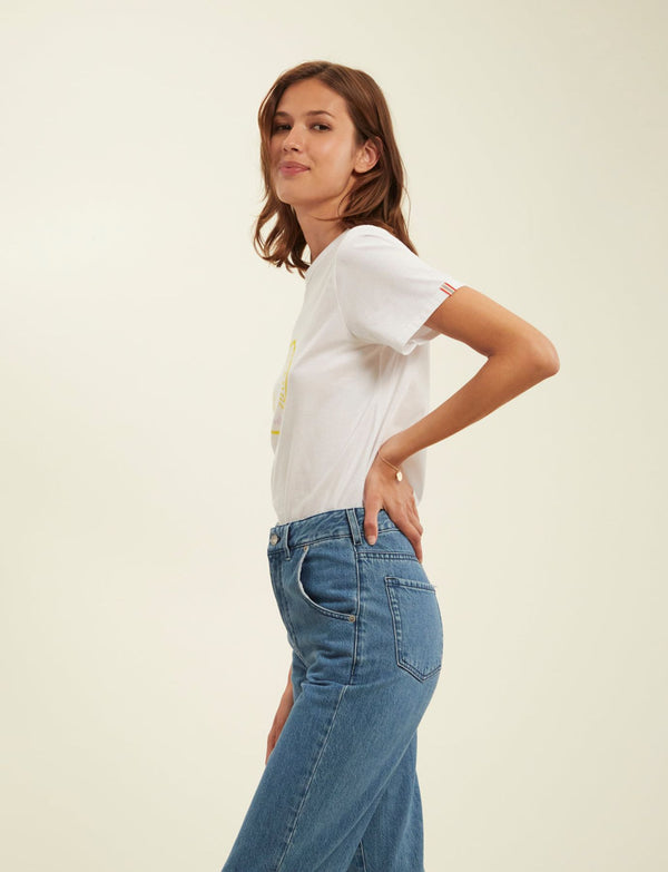 Ines De La Fressange T-shirt Oscar Logo Jaune