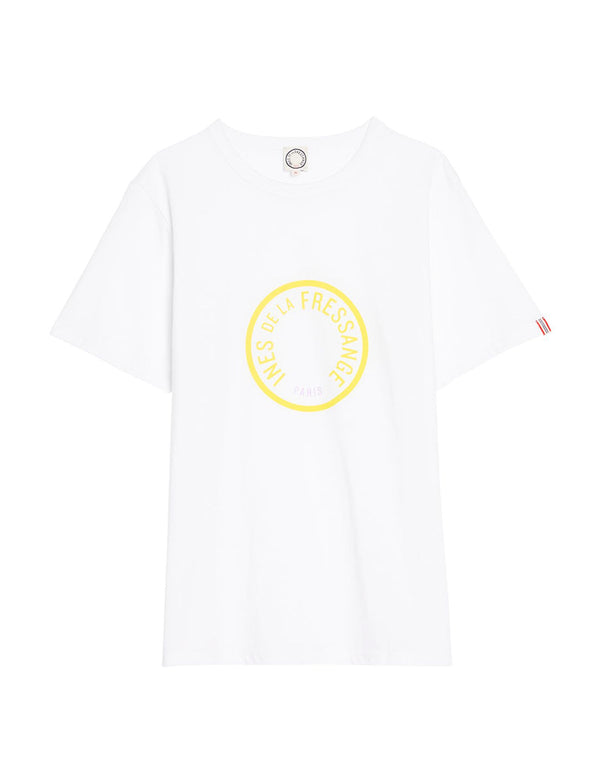 ines de la fressange T-shirt Oscar logo jaune