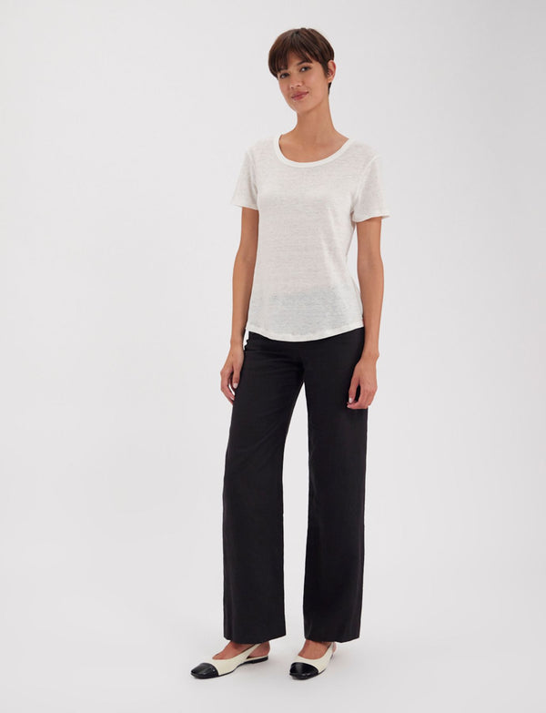 Ines De La Fressange Tee Shirt Lison En Lin écru