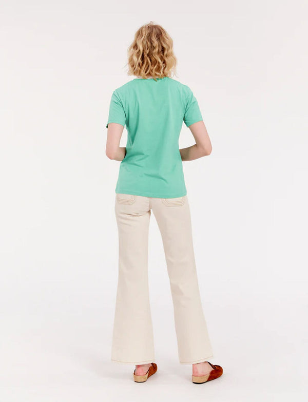 Ines De La Fressange Tee-shirt Oscar Col Rond Vert