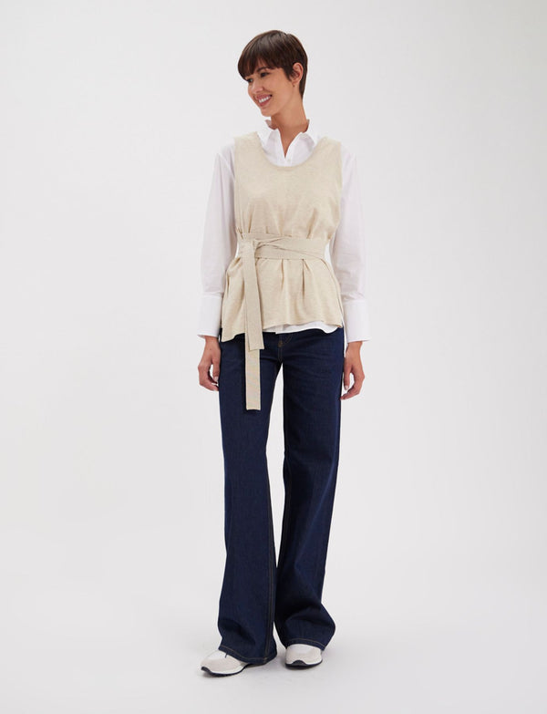 Ines De La Fressange Top Albane Beige