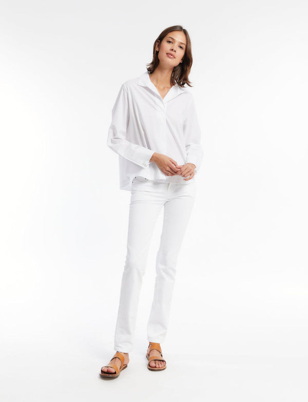 Ines De La Fressange Top Noa Coton Blanc