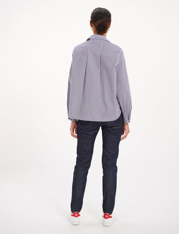 Ines De La Fressange Top Noa Rayé Marine/blanc