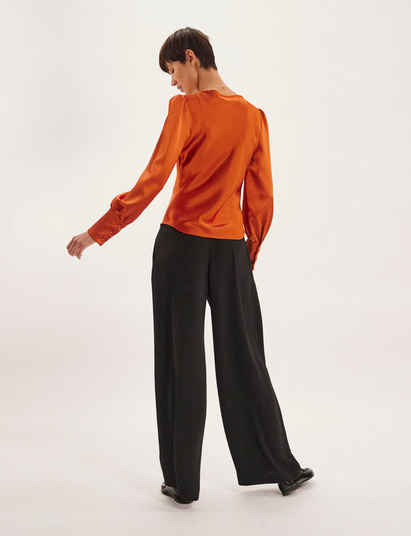 Ines De La Fressange Top Theola Orange Brûlé