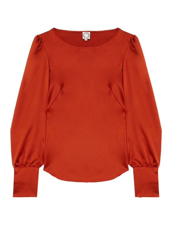 ines de la fressange Top Theola orange brûlé