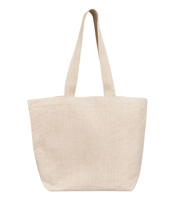 Ines De La Fressange Tote Bag Lila Ecru