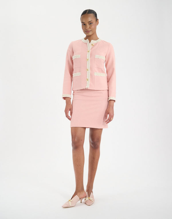 Ines De La Fressange Veste Adelaïde En Coton Rose