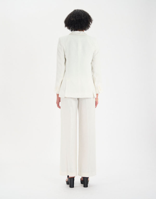 Ines De La Fressange Veste Bruna En Lin Blanc