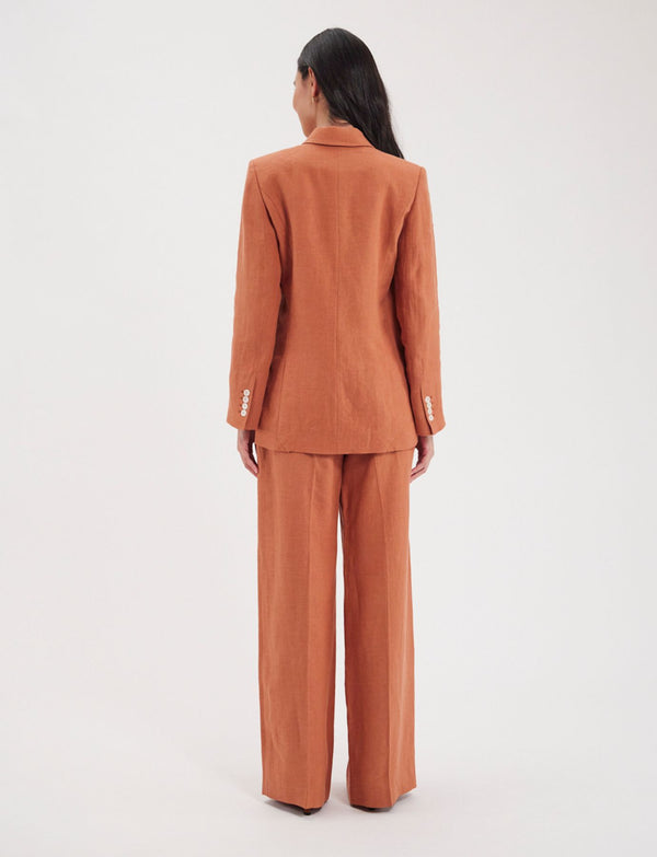 Ines De La Fressange Veste Ezio Lin Caramel