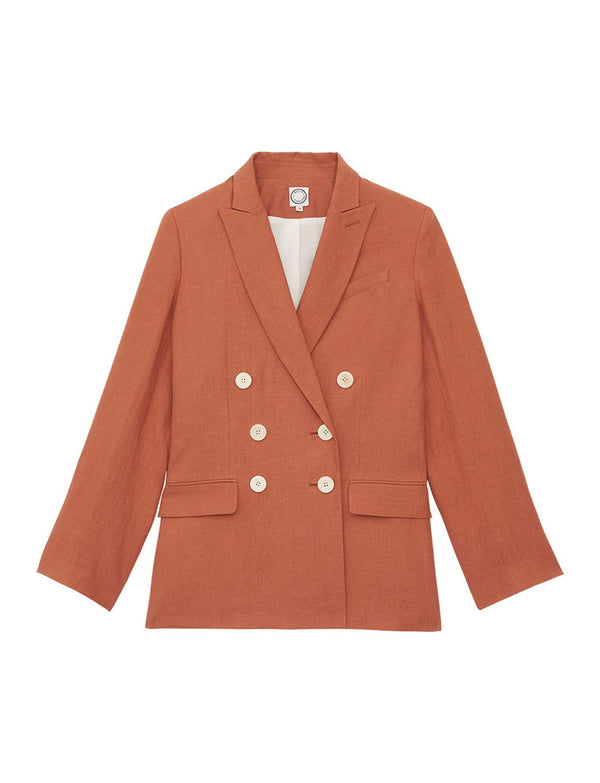 ines de la fressange Veste Ezio lin caramel