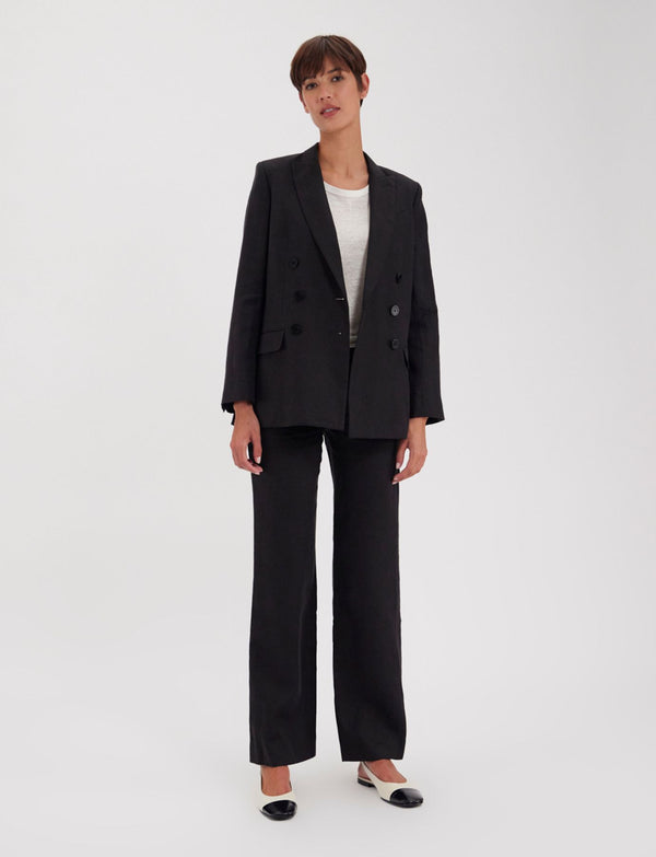 Ines De La Fressange Veste Ezio Lin Noir