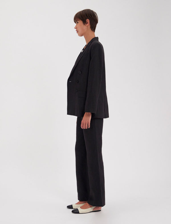 Ines De La Fressange Veste Ezio Lin Noir