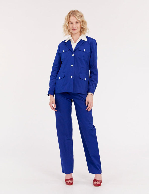 Ines De La Fressange Veste Flipper Bleue