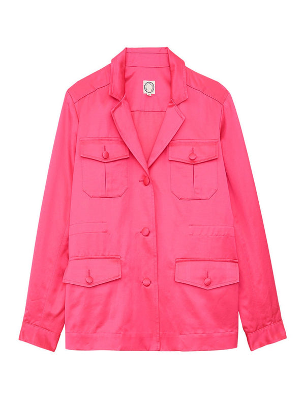 ines de la fressange Veste Flipper rose satin