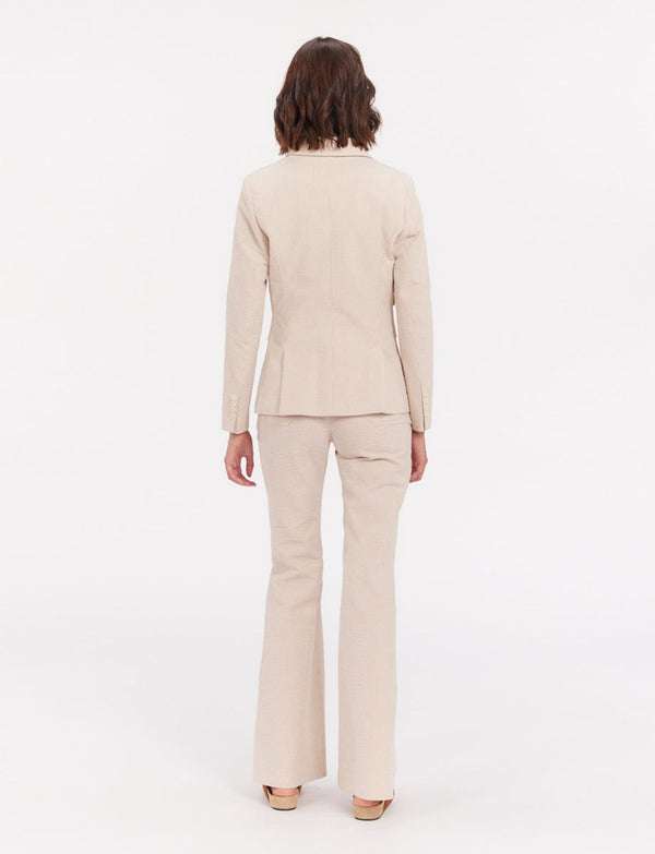 Ines De La Fressange Veste Maurice Rayée écru