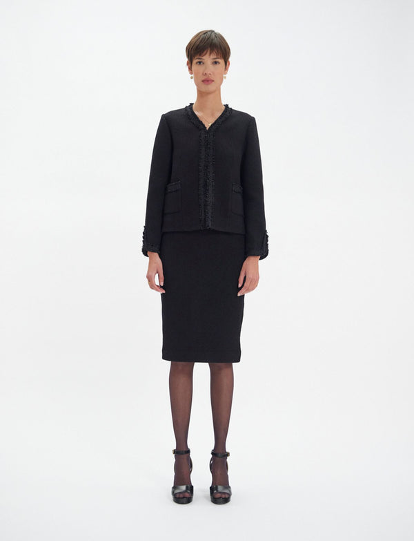 Ines De La Fressange Veste Misia En Laine Noire