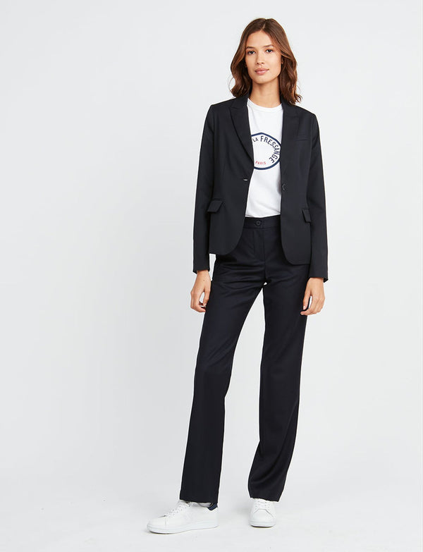 Ines De La Fressange Veste Nicoletta Bleu Marine