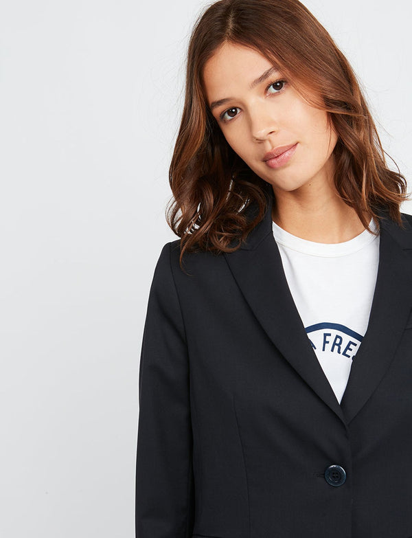 Ines De La Fressange Veste Nicoletta Bleu Marine