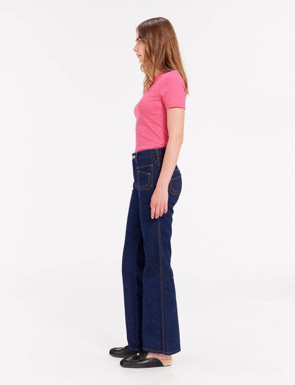 Ines De La Fressange Jean Rica Bleu Marine Ines X Notify