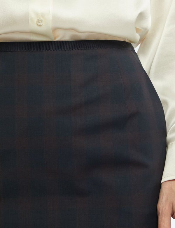 Ines De La Fressange Jupe Chantal Laine Bleu Marine