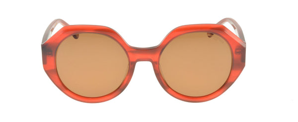 Ines De La Fressange Lunettes De Soleil Ornella Rouges Marbrées