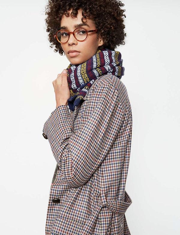 Ines De La Fressange Manteau Cornelius Laine Bordeaux