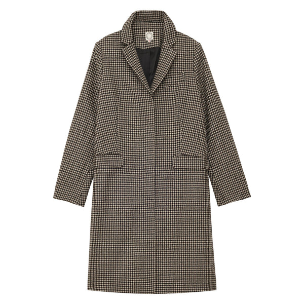 ines de la fressange Manteau Franck lainage pied-de-poule